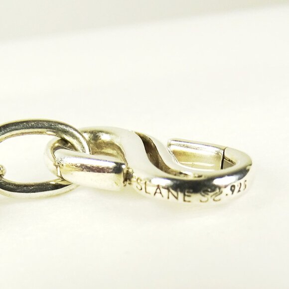 SLANE & SLANE Sterling Silver Slane Signature Stations & White Pearls Necklace - Picture 8 of 13